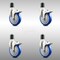 Service Caster 5 Inch 316SS Blue Poly Swivel 1-3/4 Inch Expanding Stem Caster Set Lock Brake SCC-SS316TTLEX20S514-PPUB-BLUE-134-4 - alternate 2